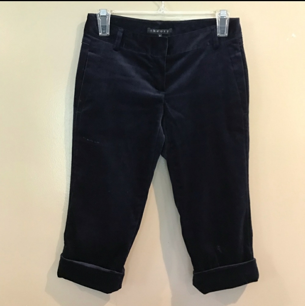 Theory blue velvet Capri